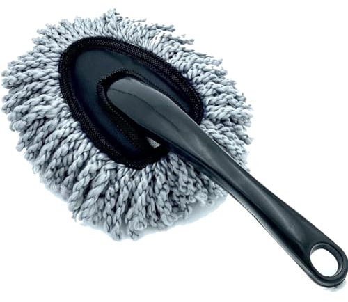 Microfibre Noodle Duster Handheld Chenille Wand Hand Dusters Magic Dust Brush With Washable Removable Head For Cleaning Household Office Car Window And Furniture Reusable Fluffy Dusting Mop (1 Pack)