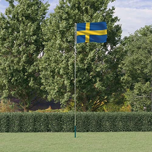 Gecheer Asta e Bandiera Svezia 5,55 m Alluminio,P3147142