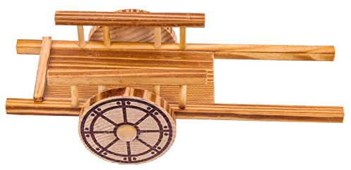ADOCARN Miniature Farm Cart Model Toy Wooden Mini Shopping Cart for Boys and Girls