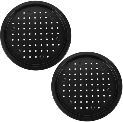 CONGARTENO 2piezas Placa Para Pizza Inoxidable Con Pequeños Para Hornear o Restaurante