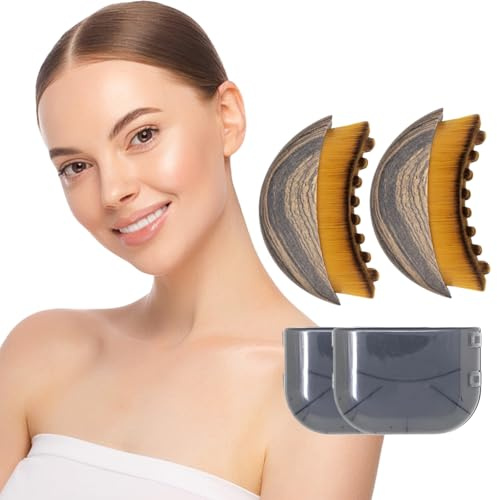 Elitzia Gua Sha Face Brush for Lymphatic Drainage & Jawline Sculpting | Relieve Fatigue, Anti‑Puffiness, Neck & Eye Dry Drainage, 2Pcs Set – ETLCFB