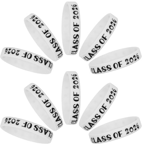 GARIOUANS 10 St Silikonarmband För Examenssäsongen Silikonband Armband För Evenemang Examen Tillbehör Graduation Party Favors Festband Examensfesttillbehör Examen Dekoration White