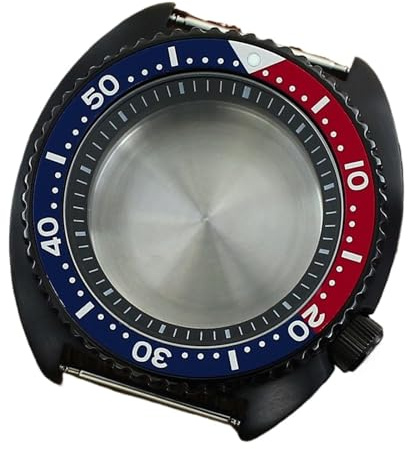 1 st 45 mm svart klockfodral Safirglastillbehör for NH35 NH36 4R36 Abalone 120 klick delar(Black Chapter Ring 2)