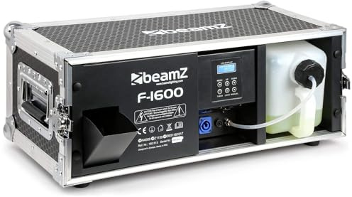 BeamZ F1600 Pro Fazer Nebelmaschine 1600W im Flightcase – Profi Hazer/Rauchmaschine mit DMX & Display – Fog Machine für Party, Hochzeit, Bühne & Halloween – 350m³/min