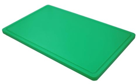 METRO Professional Schneidebrett | 53 x 32,5 x 2 cm | feuchtigskeitsabweisend | Polyethylen | spülmaschinengeeignet | HACCP | Schneidplatte | Saftrille | auch für gewerblichen Einsatz (Grün)