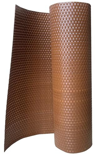 workingHOUSE Balkon Sichtschutz Meterware 100cm Honigbraun, Polyrattan | Meterware nach Bedarf zuschneidbar, UV-beständig, ohne Bohren montierbar