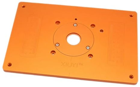 Placa de inserción de mesa de fresadora de aluminio con buje y cubierta para fresadora eléctrica de madera