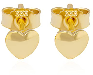 NKlaus Paar Herz Ohrstecker 333 Gelb Gold 8 Karat hochglanz 5x5mm Damen Ohrringe 11960
