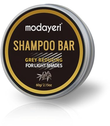 Grey Hair Restoring Solid Shampoo Bar - Bamboo Charcoal Special Treatment to Naturally Darken Gray and White Hair, 2.15 Oz