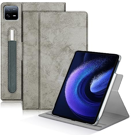 DINGGUAGUA Funda compatible con tablet Xiaomi Pad6/6pro de 11 pulgadas lanzada en 2023 multiángulo para tableta Mi Pad 6 Pro Giratorio ajustable de 360°, gris