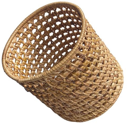 MAGICLULU Rattan Stiftehalter Klein Handgewebt Robust Stifthalter Schreibtisch Organizer Bürobedarf Für Zuhause Und Arbeitsplatz