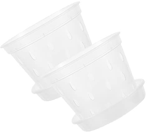 BESPORTBLE 2juegos Macetas De Plástico para Orquídeas con Orificios De Drenaje Transparentes Fáciles De Usar para Jardinería