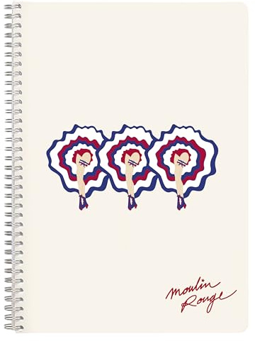 Clairefontaine 812435C Spiralheft A4 74 Blatt liniert mit Rand Moulin Rouge