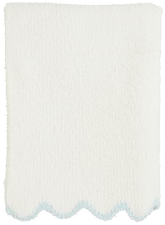 Mud Pie Kids Blue Scallop Chenille Blanket; 34 x 28