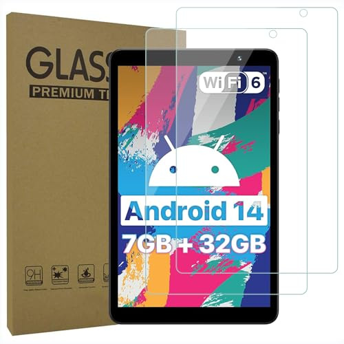 AKNICI 2-Pack Tempered Glass Screen Protector for UMIDIGI G1 Tab Mini 8 Inch Android 14 New Tablet, Ultra Clear Transparency Anti-Scratch 9H Hardness