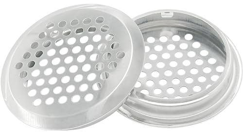 12 PCS Round Louver Grill Cover Air Vents (Silver)