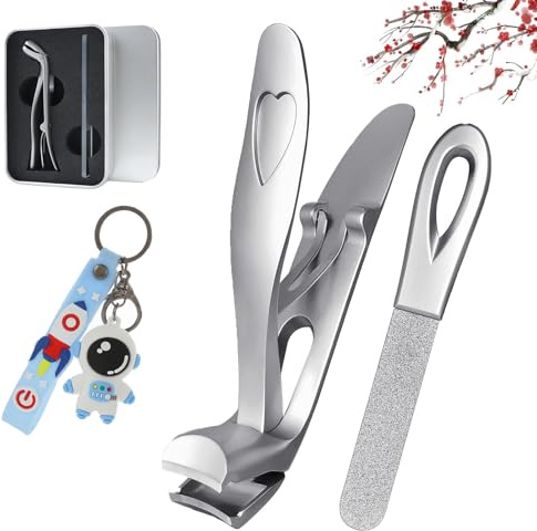 Cumulus Clipmaster Pro, Stainless Steel Nail Clippers, 80° Wide-Mouth Bite, 2024 New Advanced Nail Clippers, Nail Clippers Set, Ergonomic Angled Head Senior Toenail Clipper (silver)