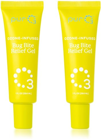 PurO3 - Bug Bite Relief - After Bug Bite Itch Relief, Insect Bite Ointment with Natural Ingredients, Ozonated Oils, Essential Oils for Relief from Itching & Swelling (1 oz, 2 Pack)