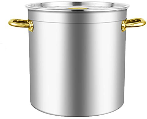 Suppentopf mit großem Fassungsvermögen aus Edelstahl mit Deckel für Induktionsherd, 12 l