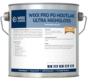 Wixx PRO PU Holzlack Ultra HighGloss - 5L - RAL 9001 | Cremeweiß