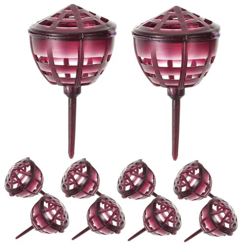 Toyvian Lot de 10 Paniers D'engrais en Plastique Couvercle, Réutilisables, pour Bonsaï et Petites Plantes, Protège L'engrais des Animaux
