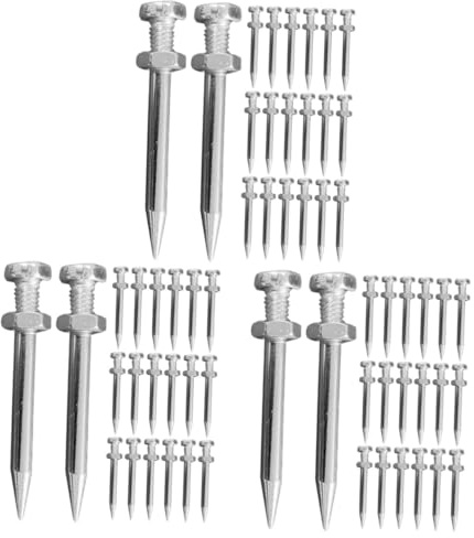 Alipis 3 juegos de accesorios para rastrillo de césped, aireador para el césped, puntas, aireador de césped, accesorios para aireador de césped, zapatos de ventilación de hierba, metal plateado, 20
