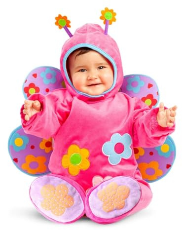 My Other Me - Costume da bambina farfalla rosa con cappello, body, scarpe e ali unisex taglia 7-12 mesi. Sorprendi tutti con questo tenero look primaverile
