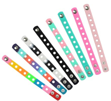 HONITANO 8pezzi Braccialetti in Silicone Regolabili Di Braccialetti Personalizzabili Per Attività All Aperto Sportivi Per Feste e Uso Quotidiano