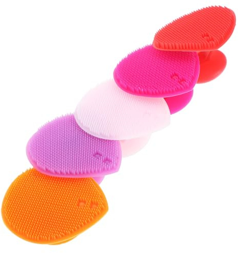 TOYANDONA 5 Stück-pack Herzförmige Silikon Badebürste mit Doppelseitiger Massagefunktion zur Blutkreislaufförderung Schnelltrocknend für Bademassage Zufällige Farbe