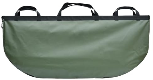 Oreilet Große Angelnetztasche, Faltbarer Angelkescher, Angelkescher, Karpfensack, Geräumige Fischtragetasche für Karpfen-Angelausrüstung, 137 X 57 X 12 cm (Green)