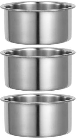 ULTECHNOVO Moldes para Media Tarta y Pasteles Pequeños de Acero Inoxidable, Set de 3 Moldes Redondos de 10 CM para Hornear, Aptos para Repostería Casera