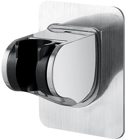 poraceous Duschmunstyckshållare, universell justerbar duschhållare fäste, duschhållare med lim, duschmunstycksfäste, ingen borrspets, enkel installation