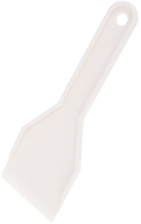 BRIGHTFUFU Raschietto per Ghiaccio in Plastica Bianco, Pratico e Resistente Design Rotondo, per Rimuovere Strati Spessi di Ghiaccio dal Frigorifero e Freezer