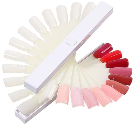 Toyvian Présentoir à Vernis à Ongles Affichage de Nombreuses Couleurs Finition Soignée en Plastique Blanc D'éventail pour Usage Professionnel en Salon