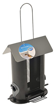 Duvo+ 435030 Silo Metal Bird Feeder with 2 Sides for Seeds