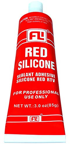 Mastic silicone adhésif rouge 85 g (plastique, métal, bois)