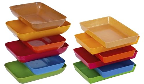 Betzold Materialschalen-Set aus treeNside-Material, 6er-Set | Bastelschalen für Kita