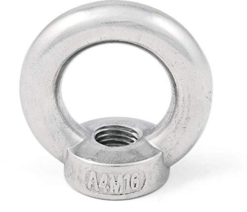 Écrou à Anneau de 5 pièces 10 mm en Acier Inoxydable V4A AISI 316 résistant à l'eau salée antirouille Boulon à œil Écrou à œil de Sotech