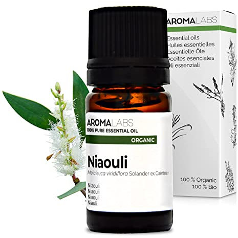 Niaouli BIO (Melaleuca viridiflora) - 5 mL - Olio Essenziale Chemiotipizzato e Certificato AB - Difese naturali - Aroma Labs - Made in France