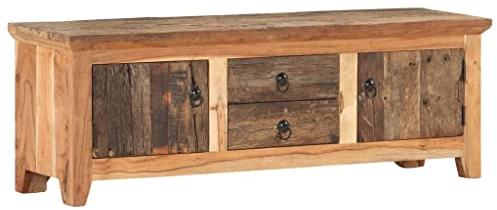 vidaXL Akazie TV Schrank Lowboard TV Möbel Tisch Board Sideboard Fernsehtisch Fernsehschrank HiFi-Schrank 120x30x40cm Recyceltes Massivholz