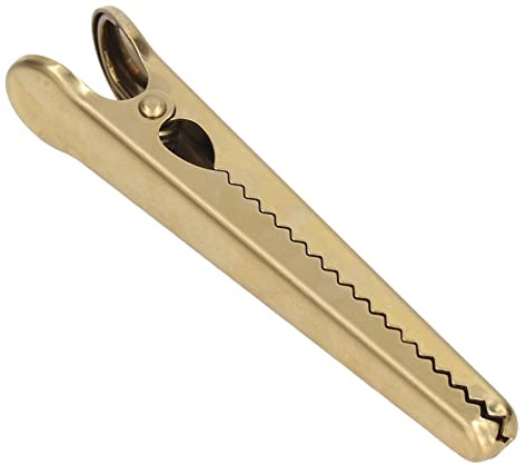 Pssopp Taschenclips Edelstahl Luftdichte Verschlussclips 116 cm Krokodilklemme DREI Farben für Kaffee Lebensmittel Brot Snackbeutel[Krokodilklemme Gold] Folienschweißgeräte