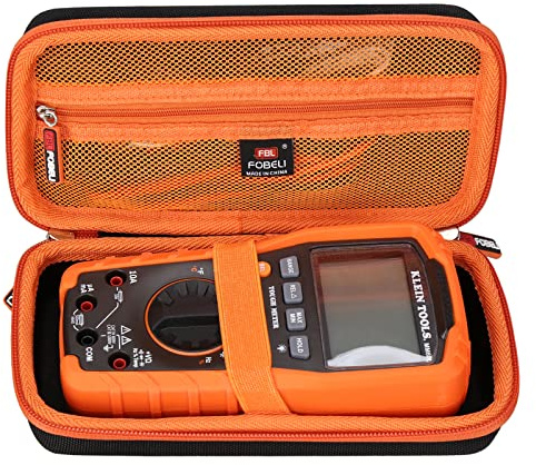 FBLFOBELI Hard EVA Case for Klein Tools MM300/MM320/MM325/MM400/MM600/MM700 Digital Multimeter ['Black'] Compact, ['Black'], Compact