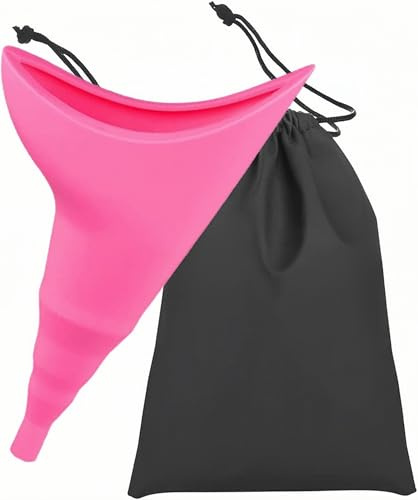 Dispositivo de micción femenina, embudo de silicona para urinario femenino, vasos de orina portátiles para mujeres de pie para orinar embudo reutilizable para mujeres, actividades, camping
