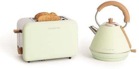 CREATE/PACK TOAST RETRO + KETTLE RETRO M/Toaster Pastellgrün mit Wasserkocher Pastellgrün/Wasserkocher 1L