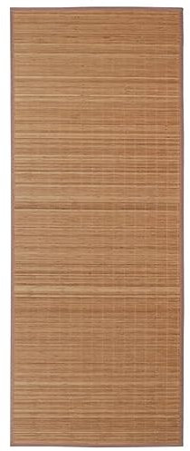 Homgoday Bambus-Teppich, rechteckig, braun, 120 x 180 cm, Teppichmatte für Wohnzimmer, Schlafzimmer und Küche, für harte Böden