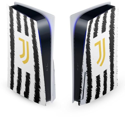 Head Case Designs Offizielle Juventus Football Club Home 2023/24 Match Kit Vinyl Frontplatte Haut Gaming Aufkleber kompatibel mit Sony PlayStation 5 PS5 Disc Edition Console