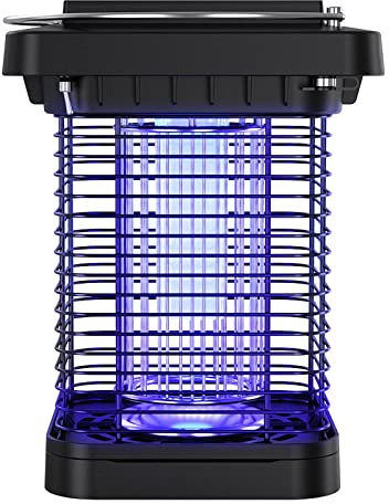 TEmkin Zapper Solaire Anti-moustiques pour l'extérieur, Lampe Anti-moustiques, Anti-moustiques électrique étanche, Ampoule UV, piège à Mouches pour moustiques, Mites, Mouches des Fruits