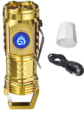 Générique M-ini Lampe De Poche Monstre À Trois Yeux | Torche LED Puissante Avec 5 Modes | Lampe De Poche Étanche Et Rechargeable IPX6 Avec Clip De Poche Pour Le Camping/la Course/la Marche