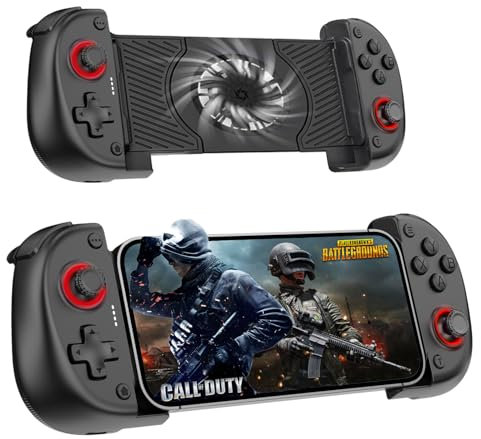 Joso Mobile Gaming Controller for Android,iPhone Series - Remote Control Play PS5/PS4/Xbox/PC, COD, emulators, Genshin Impact & More, Android for PUBG， Cooling Fan