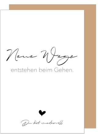 Edition Seidel Premium Glückwunschkarte zur Jugendweihe mit Umschlag. Zum Abschied Firmung Konfirmation Kommunion Lebenswende Neuer Job Weg Anfang Karte (JW140 SW025)